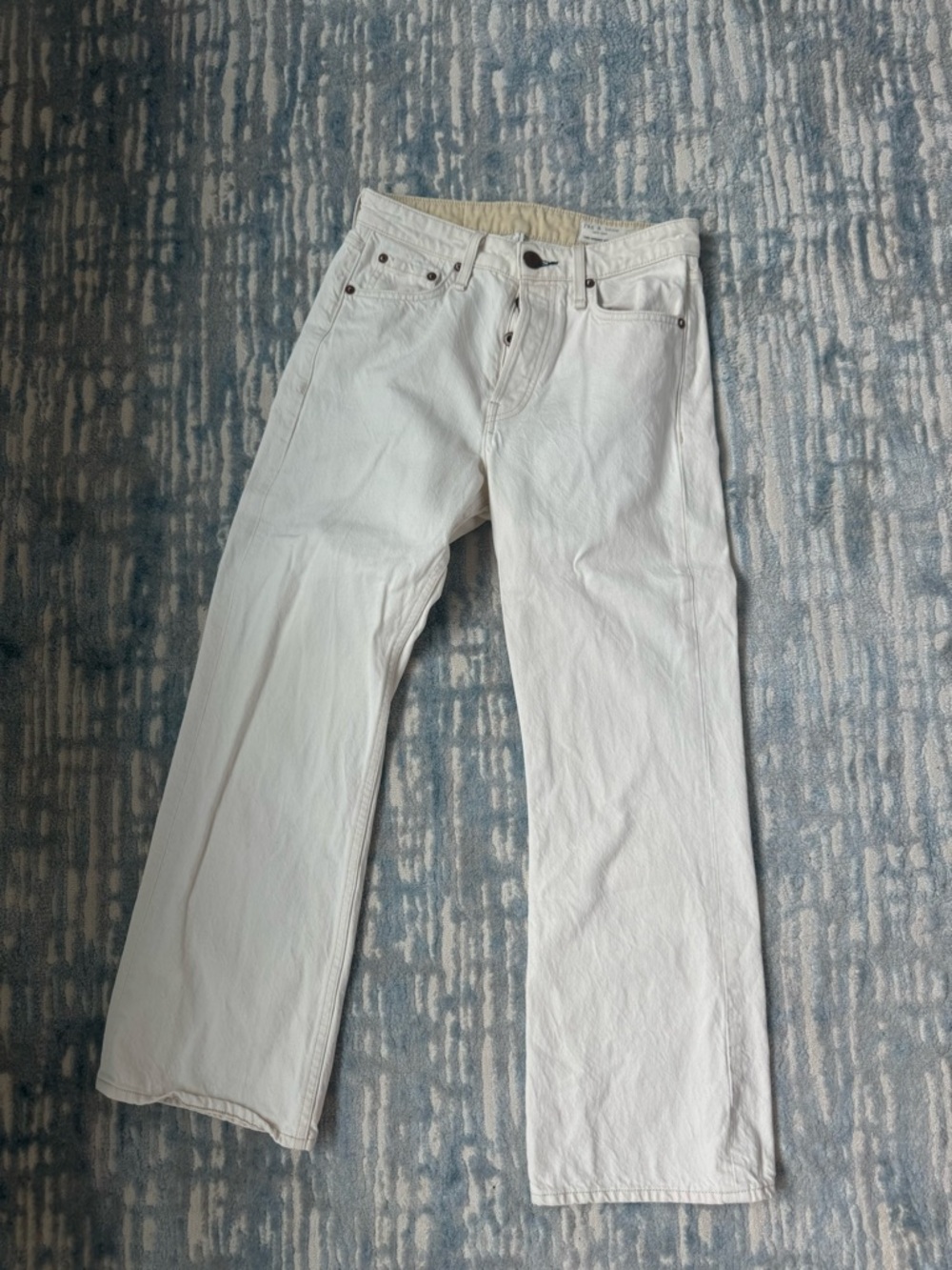 rag & bone women’s  White/Light cream straight leg Jeans